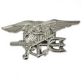 Military- U.S. Navy Seal Team Tri Silver Pin